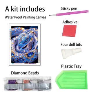 Preview: Diamond Painting Schlange